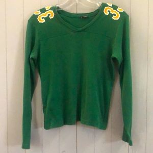 Green number 33 shirt